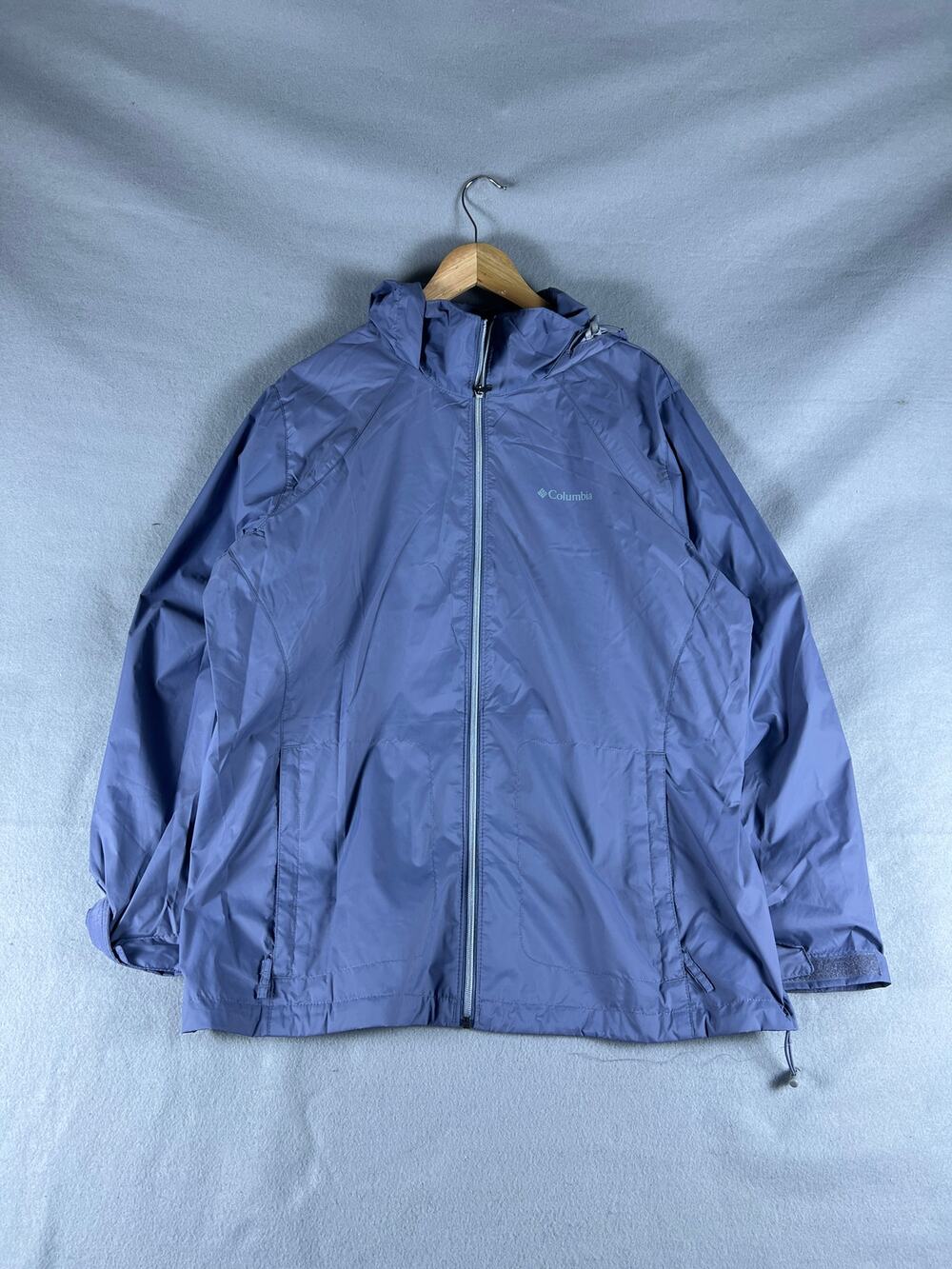 Columbia Switchback III Jacket Womens 1X Blue Waterproof Lightweight Rain Coat